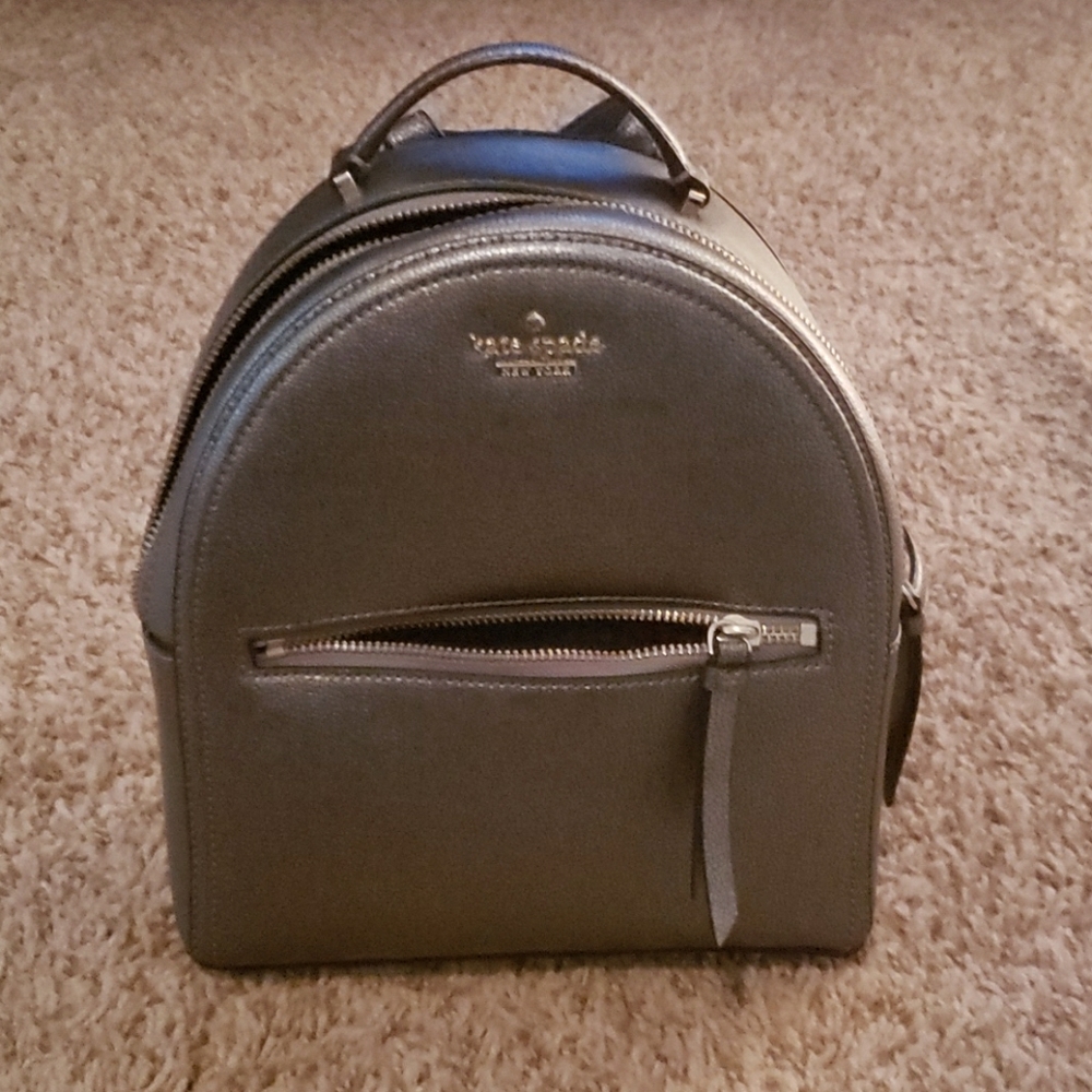 Silver Kate Spade small backpack